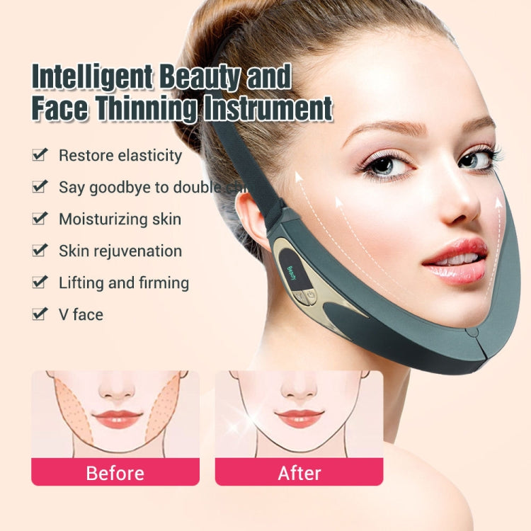 Microcurrent EMS Face Thinning Instrument Red Blue Light Skin Rejuvenation Beauty Instrument(Green) - Beauty Instrument by buy2fix | Online Shopping UK | buy2fix