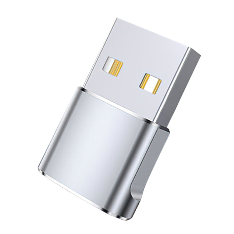 USB 2.0 Male To USB-C / Type-C Female Adapter, Support Charging & Transmission Data(Silver) - Type-C Adapter by buy2fix | Online Shopping UK | buy2fix