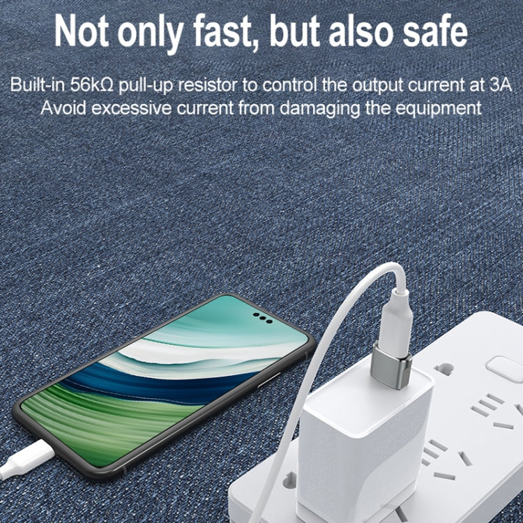 USB 2.0 Male To USB-C / Type-C Female Adapter, Support Charging & Transmission Data(Silver) - Type-C Adapter by buy2fix | Online Shopping UK | buy2fix