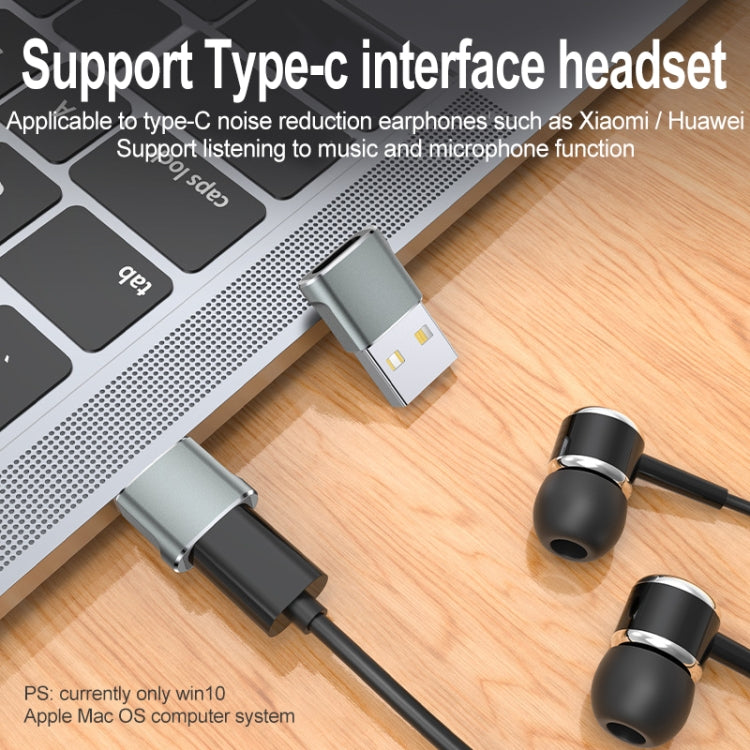 USB 2.0 Male To USB-C / Type-C Female Adapter, Support Charging & Transmission Data(Silver) - Type-C Adapter by buy2fix | Online Shopping UK | buy2fix