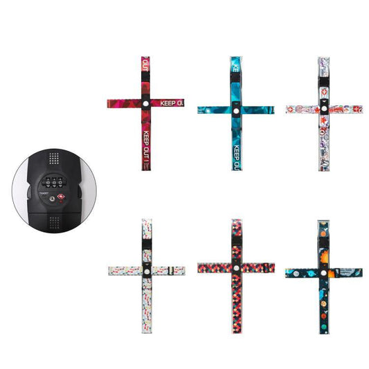 Luggage Cross Customs Lock Binding Strap, Color: Colorful Dragon Ccales (Ordinary) by buy2fix