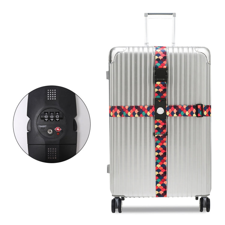Luggage Cross Customs Lock Binding Strap, Color: Colorful Dragon Scales (TSA) - Tapes & Ropes by buy2fix | Online Shopping UK | buy2fix