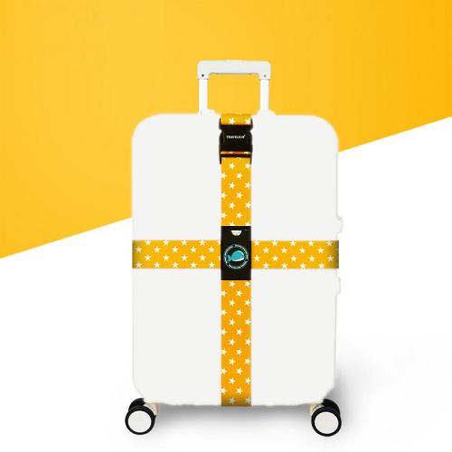 Cross Luggage Strap Without Combination Lock(Yellow Star) - Tapes & Ropes by buy2fix | Online Shopping UK | buy2fix