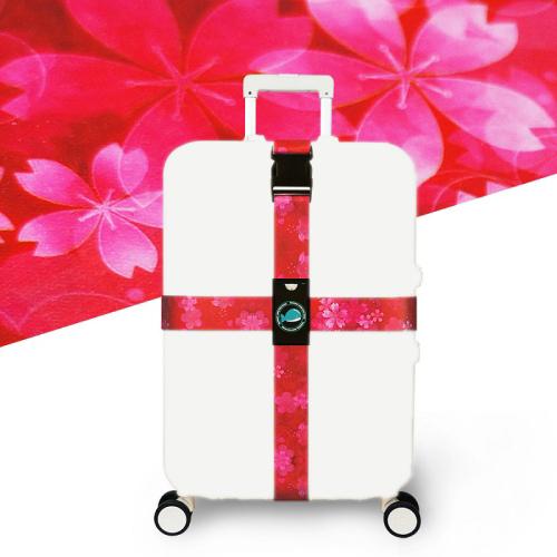 Cross Luggage Strap Without Combination Lock(Romantic Cherry Blossom) - Tapes & Ropes by buy2fix | Online Shopping UK | buy2fix