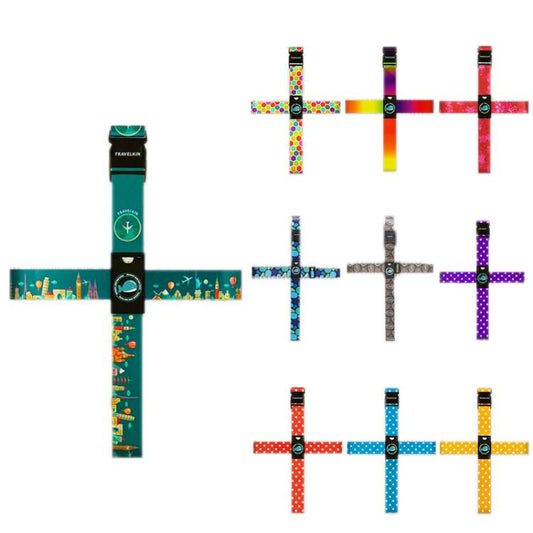 Cross Luggage Strap Without Combination Lock(Blue Star) by buy2fix