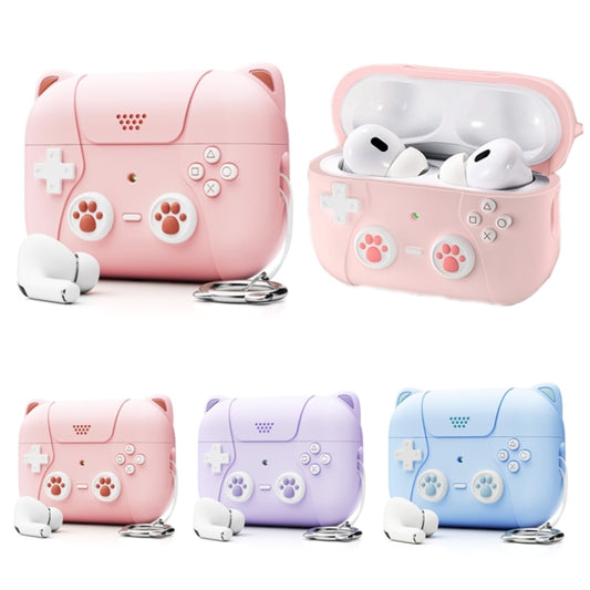 For AirPods 3 Earphone Silicone Protective Case Cat Claw Cover(Light Blue) by buy2fix