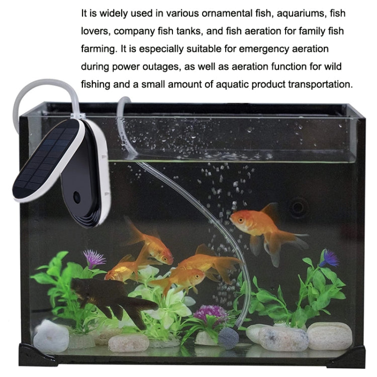 Outdoor Portable Solar Oxygen Pump Aquarium Flip Cover Solar Oxygen Pump(Black) - Air Pumps by buy2fix | Online Shopping UK | buy2fix