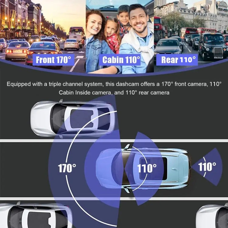 2 Inch Screen 3-Record 1080P Driving Recorder - Car DVRs by buy2fix | Online Shopping UK | buy2fix