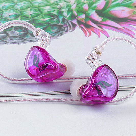 FZ In Ear Type Live Broadcast HIFI Sound Quality Earphone, Color: With Mic Purple by FZ