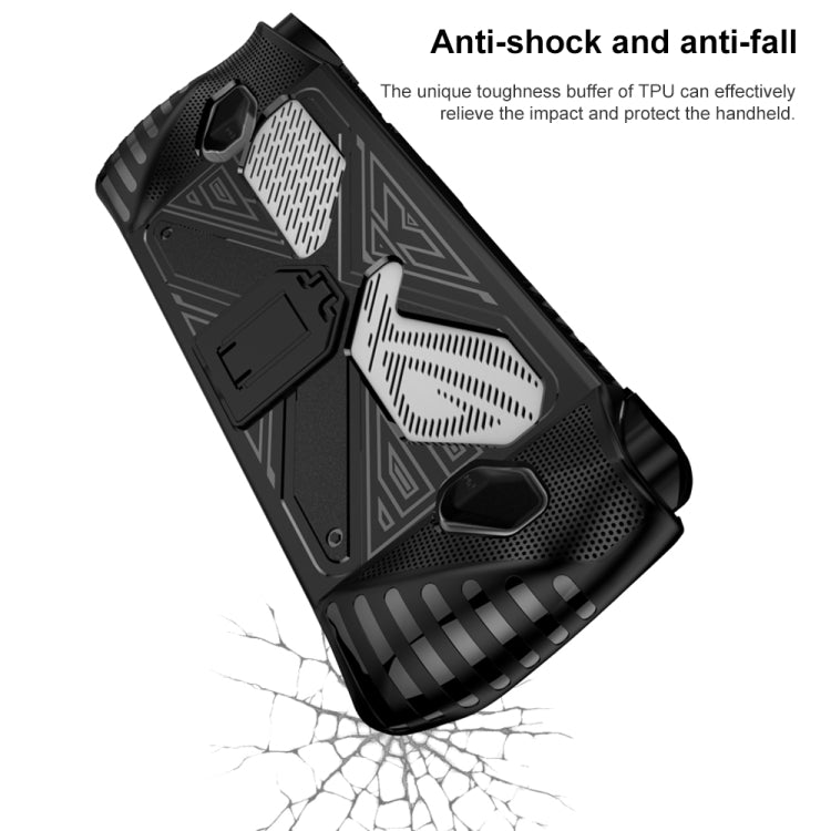 For Asus ROG Ally Game Console TPU Soft Cover With Holder Bracket(White) - Cases by buy2fix | Online Shopping UK | buy2fix