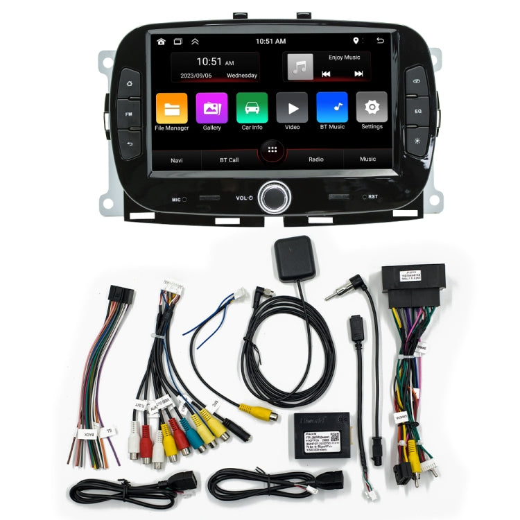 For FIAT 500 Car Android Navigation Bluetooth FM Radio, Memory: 2+64G by buy2fix