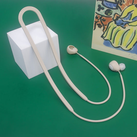 For Sony WF-C700B/WFC-700N 2pcs Bluetooth Headset Silicone Anti-Lost Rope(Beige) by buy2fix