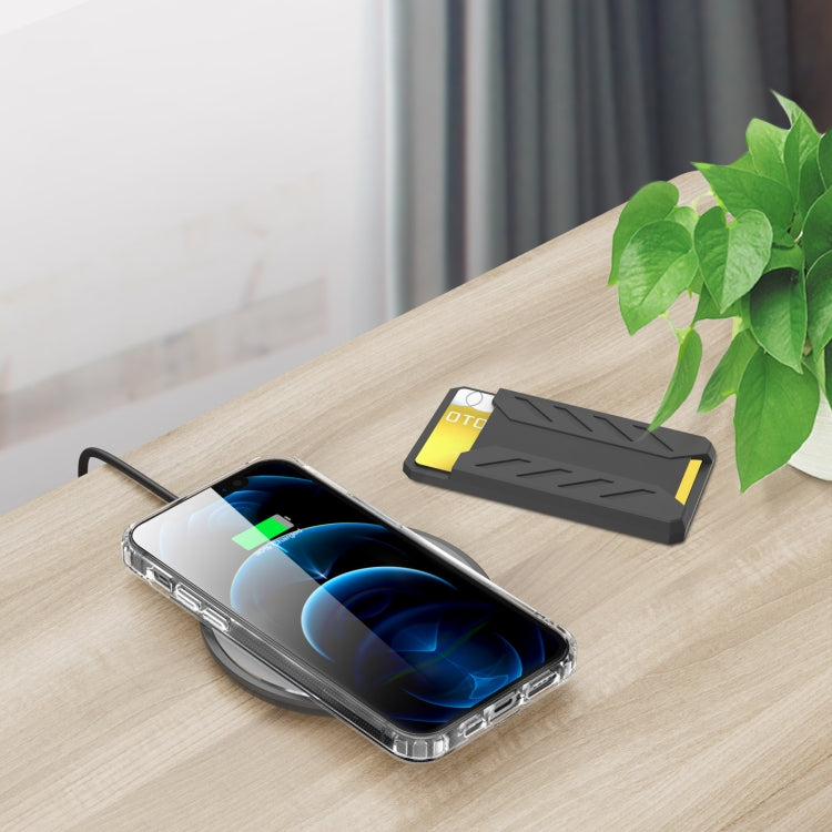 For iPhone 12 / 13 / 14 Series AhaStyle PT133-A Silicone Magnetic Card Case(Midnight Blue) - Adhesive Card Holders by AhaStyle | Online Shopping UK | buy2fix