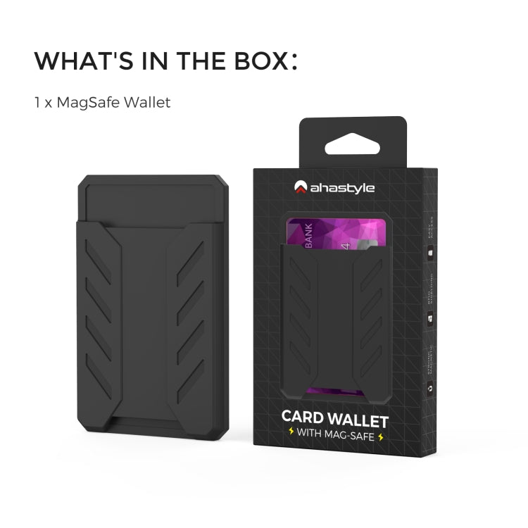 For iPhone 12 / 13 / 14 Series AhaStyle PT133-A Silicone Magnetic Card Case(Pink) - Adhesive Card Holders by AhaStyle | Online Shopping UK | buy2fix