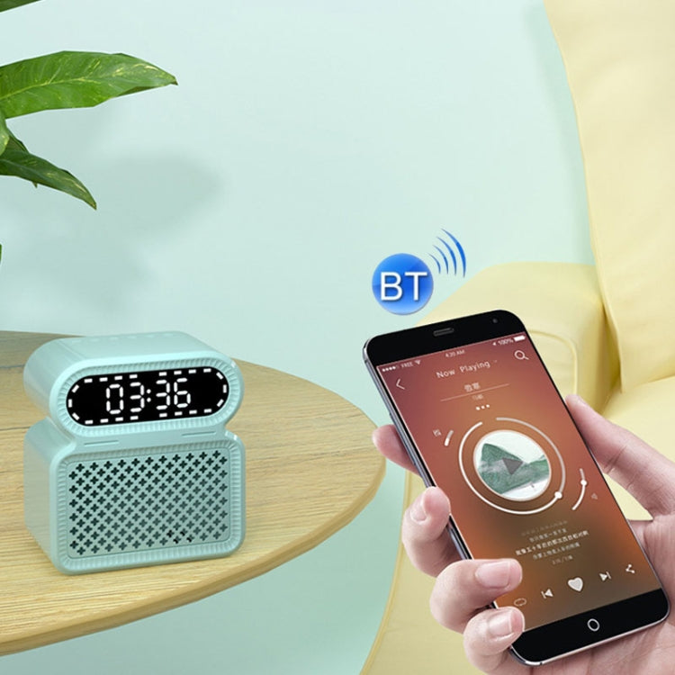 Desktop Alarm Clock Bluetooth Speaker Dual-speaker High-power Computer Audio(Light Yellow) - Desktop Speaker by buy2fix | Online Shopping UK | buy2fix