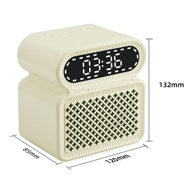 Desktop Alarm Clock Bluetooth Speaker Dual-speaker High-power Computer Audio(Light Yellow) - Desktop Speaker by buy2fix | Online Shopping UK | buy2fix
