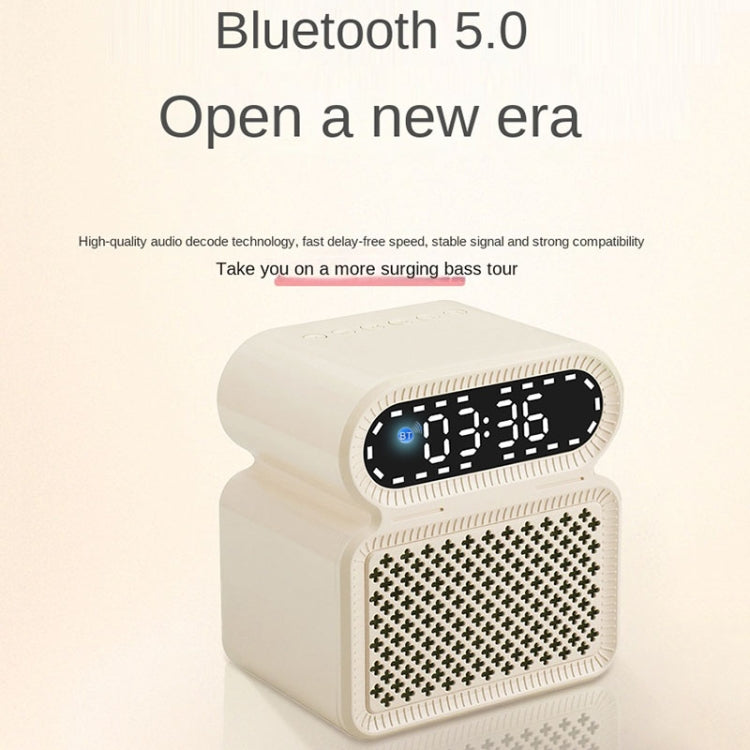 Desktop Alarm Clock Bluetooth Speaker Dual-speaker High-power Computer Audio(Light Blue) - Desktop Speaker by buy2fix | Online Shopping UK | buy2fix