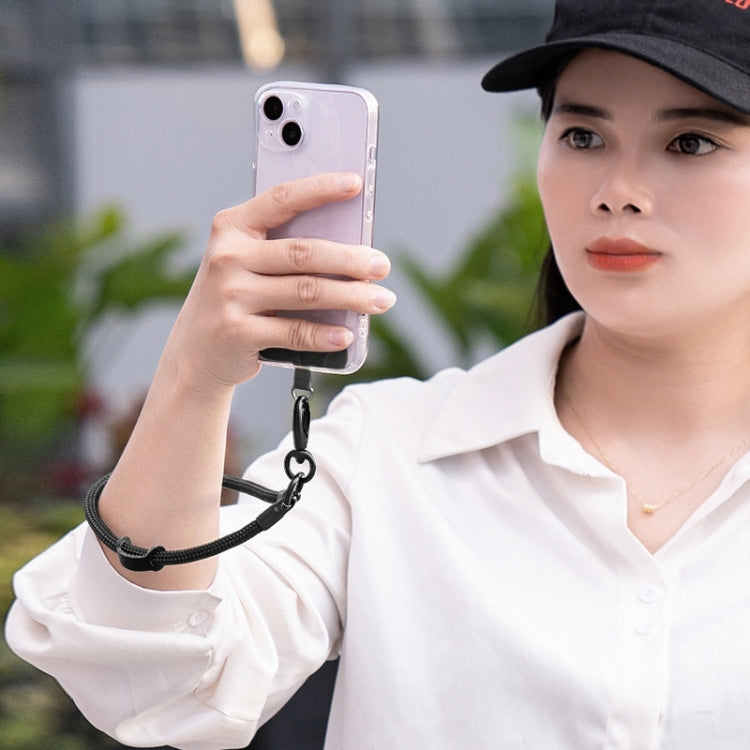 Nylon Braided Lanyard For Mobile Phone Multi-function Anti-lost Pad(Black) - Lanyards & Wrist Straps by buy2fix | Online Shopping UK | buy2fix