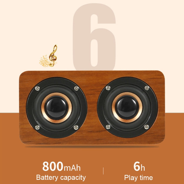 Wooden Retro 3D Stereo Audio Bluetooth Speaker Subwoofer Desktop Audio(Brown Wood Pattern) - Desktop Speaker by buy2fix | Online Shopping UK | buy2fix