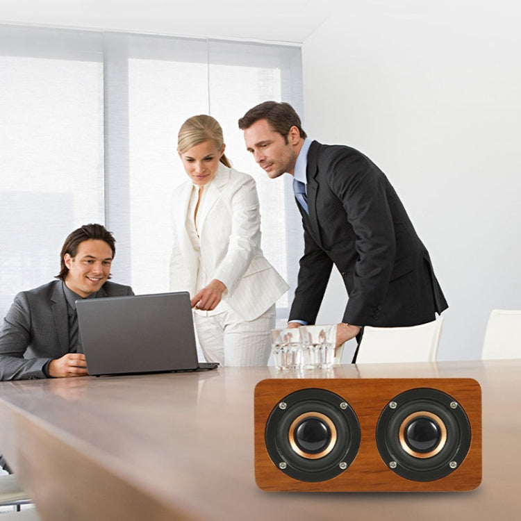 Wooden Retro 3D Stereo Audio Bluetooth Speaker Subwoofer Desktop Audio(Brown Wood Pattern) - Desktop Speaker by buy2fix | Online Shopping UK | buy2fix