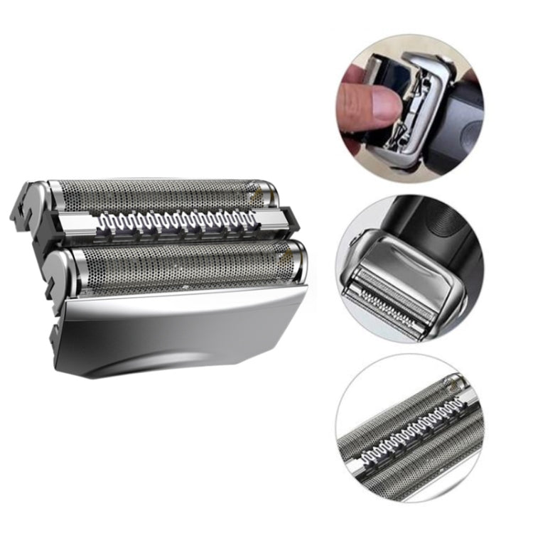 For BRAUN 70S Electric Shaver Silver Mesh Cutter Head Upgraded Version, Style: With Words(Plastic Package) by buy2fix