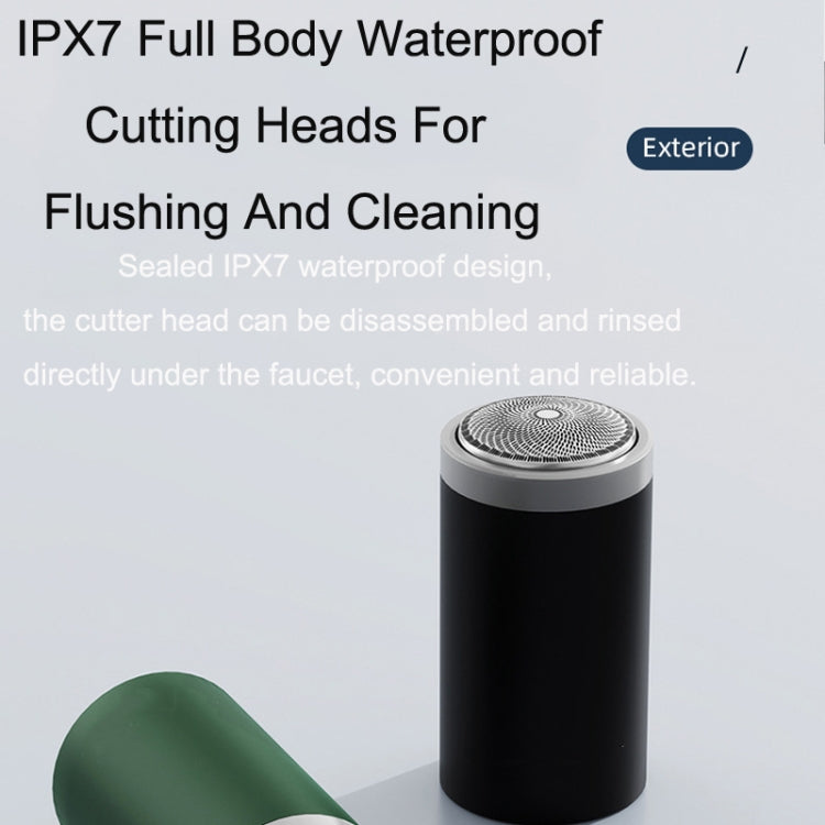 Motorized Men Mini Travel Portable Beard Razor Washable(Green) - Shavers & Accessories by buy2fix | Online Shopping UK | buy2fix