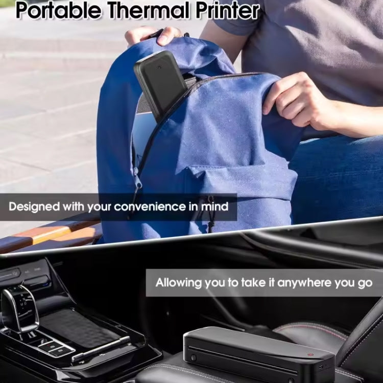 Phomemo M833 300dpi Wireless Bluetooth Thermal Printer Support Multi-Size Thermal Paper(Black) - Receipt Printers by Phomemo | Online Shopping UK | buy2fix