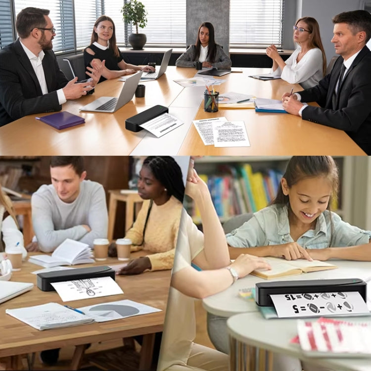 Phomemo M833 300dpi Wireless Bluetooth Thermal Printer Support Multi-Size Thermal Paper(White) by Phomemo