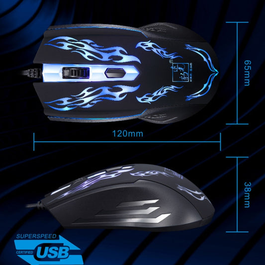 Chasing Leopard USB Illuminated Gaming Optical 1.3m Wired Mouse by Chasing Leopard