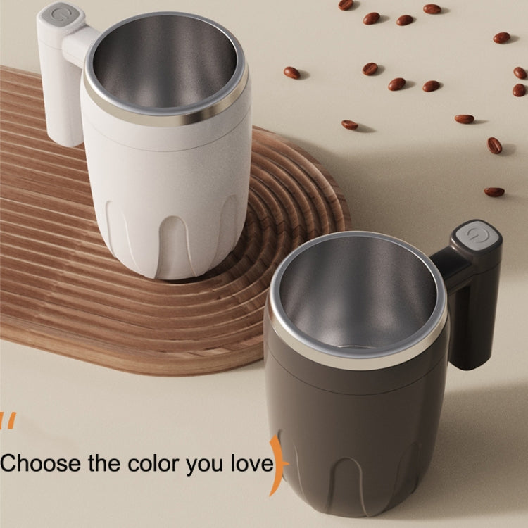 Automatic Stainless Steel Stirring Cup Portable Coffee Mug Magnetic Mug(White) - Coffee Machine & Accessories by buy2fix | Online Shopping UK | buy2fix