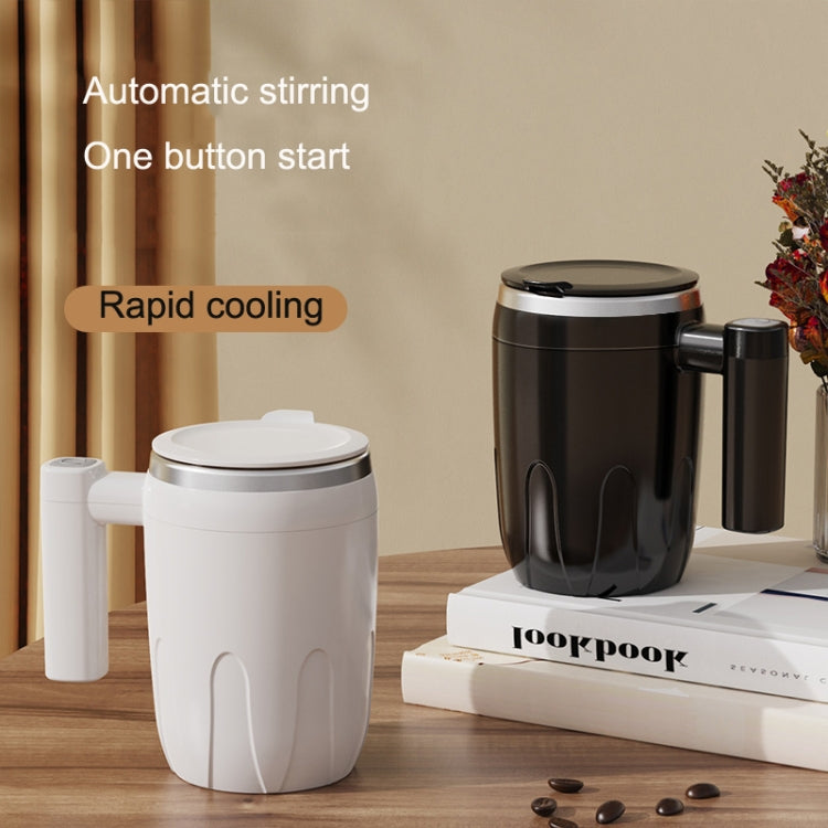Automatic Stainless Steel Stirring Cup Portable Coffee Mug Magnetic Mug(White) - Coffee Machine & Accessories by buy2fix | Online Shopping UK | buy2fix