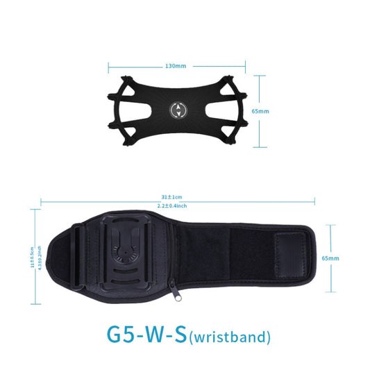 For 4.5-7 inch Phone Zipper Pocket Removable Rotating Arm Belt Bag Running Riding Phone Case(8 Claw Black) - Other by buy2fix | Online Shopping UK | buy2fix