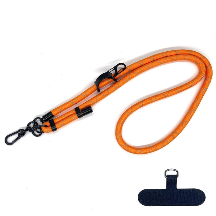 10mm Thick Rope Mobile Phone Anti-Lost Adjustable Lanyard Spacer(Orange Gray Fine Lines) - Lanyards & Wrist Straps by buy2fix | Online Shopping UK | buy2fix