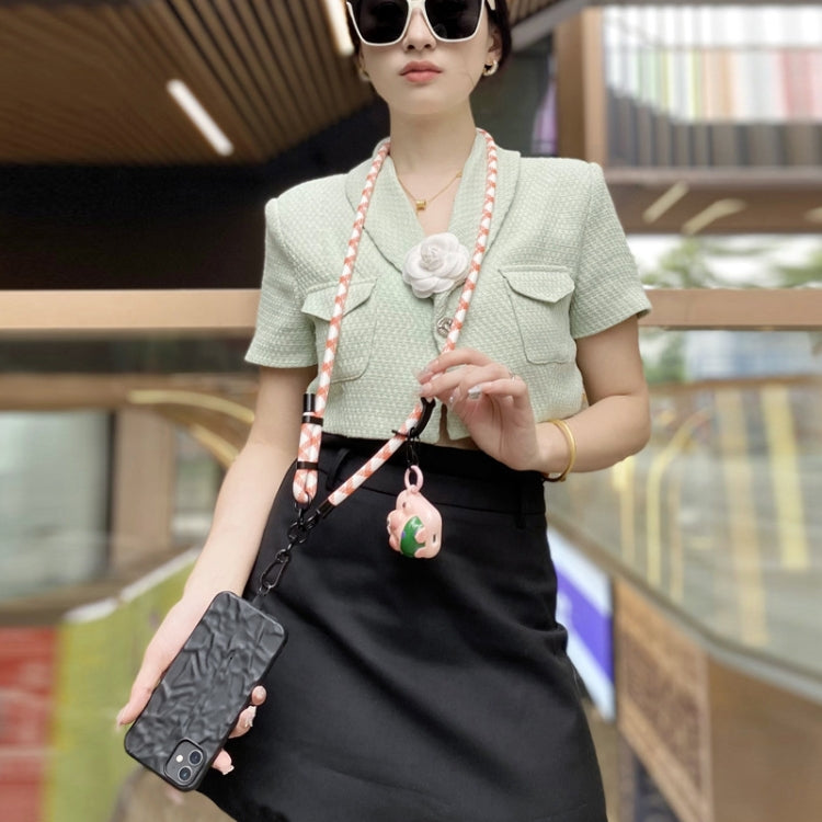 10mm Thick Rope Mobile Phone Anti-Lost Adjustable Lanyard Spacer(Black Silver) - Lanyards & Wrist Straps by buy2fix | Online Shopping UK | buy2fix