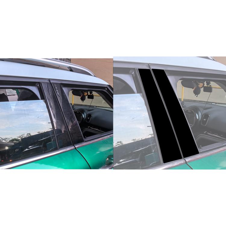 For 2017-2023 BMW Mini F60 6pcs /Set Left and Right Drive Universal B-pillar Decorative Sticker(Black) - Car Interior Mouldings by buy2fix | Online Shopping UK | buy2fix
