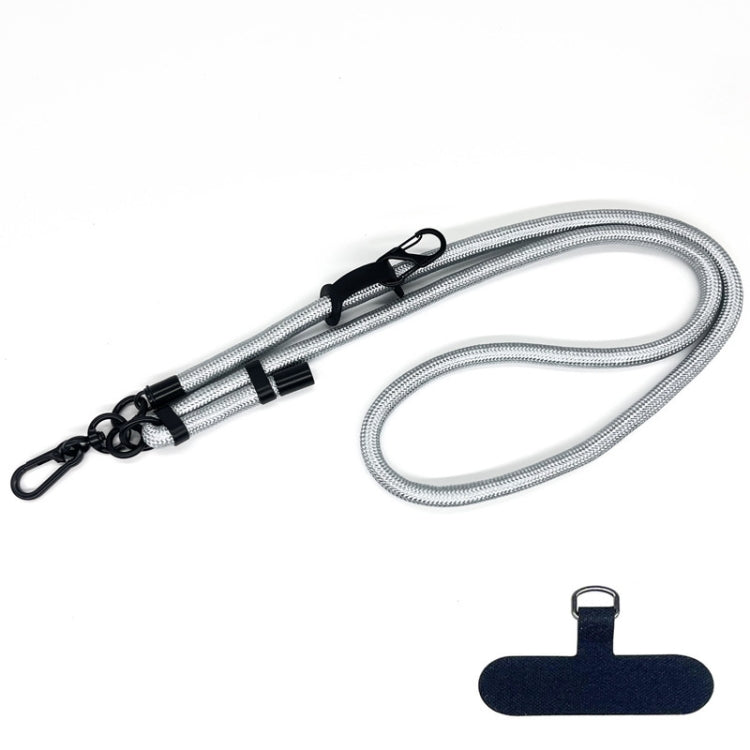 10mm Thick Rope Mobile Phone Anti-Lost Adjustable Lanyard Spacer(Light Silver) - Lanyards & Wrist Straps by buy2fix | Online Shopping UK | buy2fix