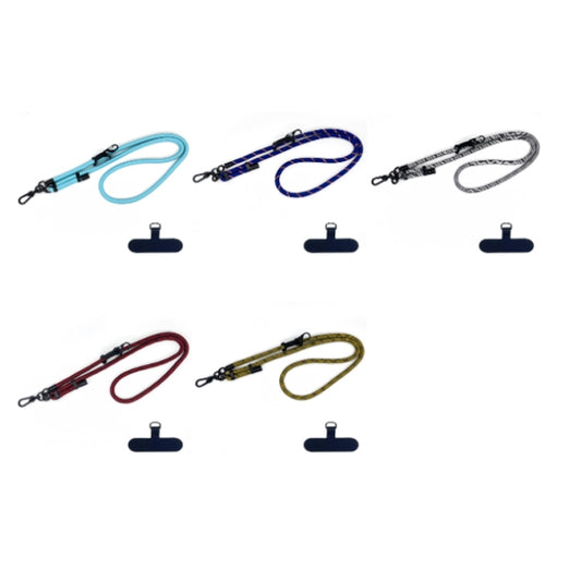 10mm Thick Rope Mobile Phone Anti-Lost Adjustable Lanyard Spacer(Blue White) - Lanyards & Wrist Straps by buy2fix | Online Shopping UK | buy2fix