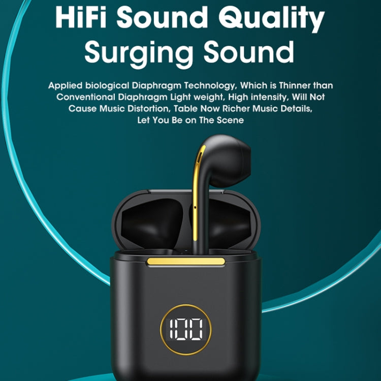 X1 TWS LED Digital Display Wireless Noise Reduction Sport Bluetooth Headphone(Black) - TWS Earphone by buy2fix | Online Shopping UK | buy2fix