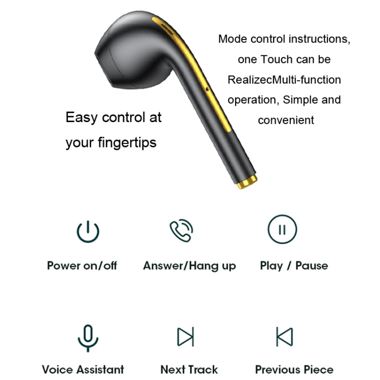 X1 TWS LED Digital Display Wireless Noise Reduction Sport Bluetooth Headphone(Black) - TWS Earphone by buy2fix | Online Shopping UK | buy2fix