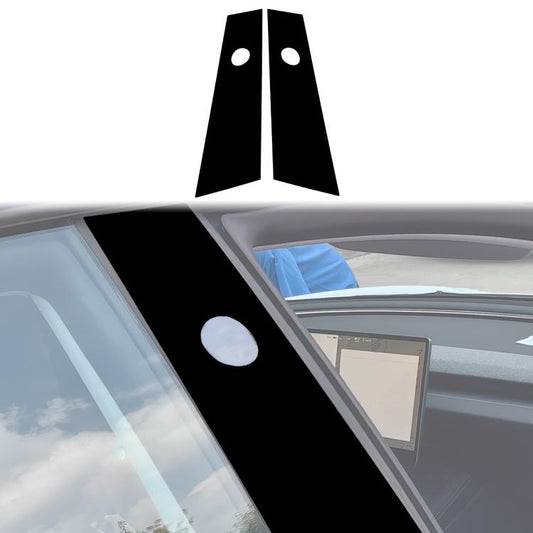 For 2023-2024 Tesla Model 3 2pcs /Set B-pillar Decorative Sticker for Left and Right Drive(黑色) - Car Interior Mouldings by buy2fix | Online Shopping UK | buy2fix