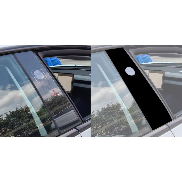 For 2023-2024 Tesla Model 3 2pcs /Set B-pillar Decorative Sticker for Left and Right Drive(黑色) - Car Interior Mouldings by buy2fix | Online Shopping UK | buy2fix
