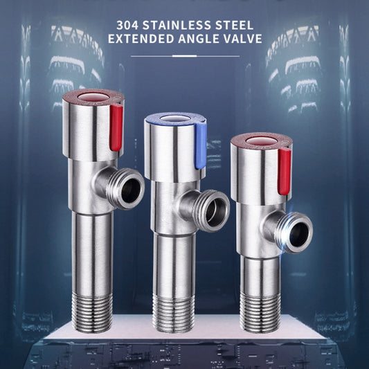 Model D 304 Hexagonal Stainless Steel Angle Valve Fine Copper Ceramic Valve Spool With Decorative Cover(Blue Logo Cold Water) by buy2fix