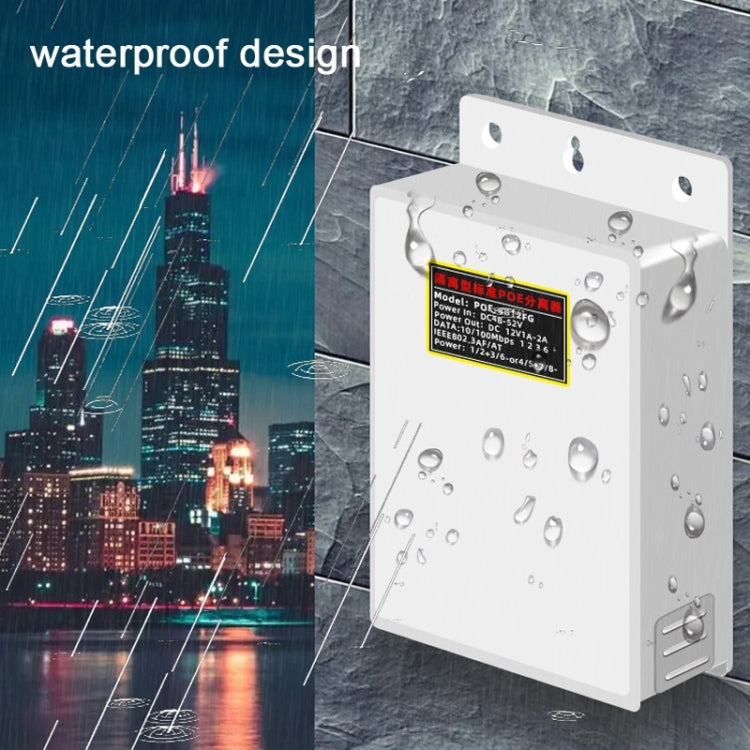 POE-4812FG 48V To 12V Isolated Standard POE Splitter Outdoor Monitoring Waterproof Power Supply Module by buy2fix