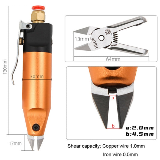 HSD HS-5+S2.1 Cut Metal Set 2 In 1 Pneumatic Snip Plier Cutting Metal Plastic Model Scissor Tool by HSD