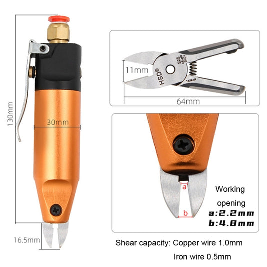 HSD HS-5+S2S Cut Metal Set 2 In 1 Pneumatic Snip Plier Cutting Metal Plastic Model Scissor Tool by HSD