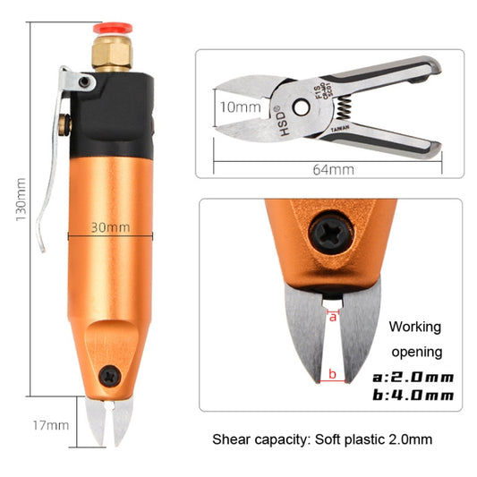 HSD HS-5+F1S Cut Plastic Set 2 In 1 Pneumatic Snip Plier Cutting Metal Plastic Model Scissor Tool by HSD