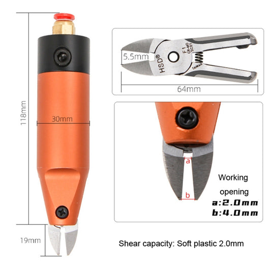 HSD HS-5M+F1 Cut Plastic Set 2 In 1 Pneumatic Snip Plier Cutting Metal Plastic Model Scissor Tool by HSD