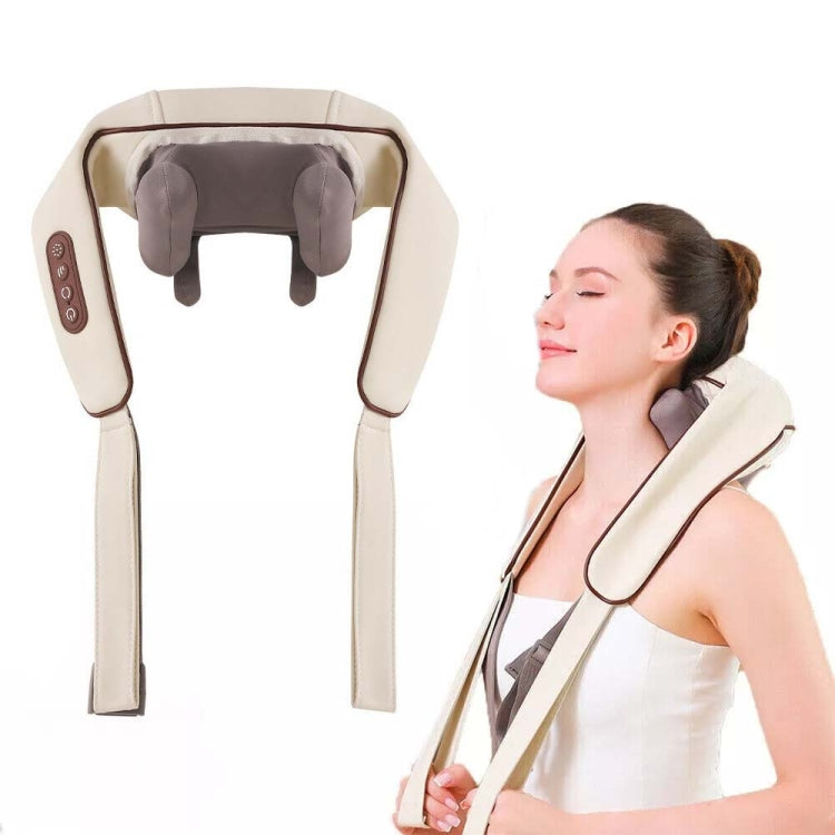 Electric Neck And Shoulder Massager Shiatsu Back Neck Massager With Heat(White) - Massage & Relaxation by buy2fix | Online Shopping UK | buy2fix