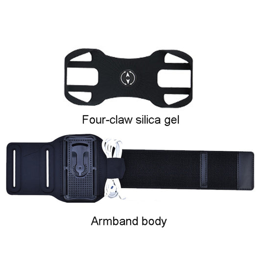 Four Jaws Rotating Removable Arm And Wrist Strap For 4.5-7 Inch Phones(Black) - Other by buy2fix | Online Shopping UK | buy2fix