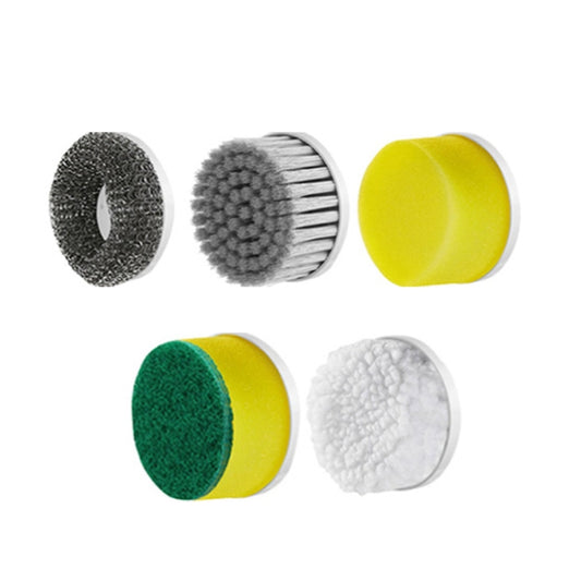 5-in-1 Replace Brush Head Electric Handheld Scrubber Heads Home Washing Tools by buy2fix